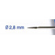 DIAMOND BIT 2.8MM. POINT. SH 3MM