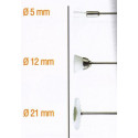 ASSORTED WHITE NYLON BRUSHES. 3PCS