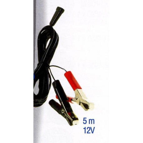 12V CLAMPS FOR BATTERY.5M CABLE