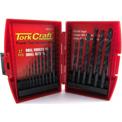 DRILL BIT SET 17PCS HSS 1 - 9MM X 0.5 ROLL FORGED