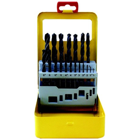 DRILL BIT SET 19PCE ROLL FORGED METAL CASE