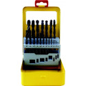 DRILL BIT SET 19PCE ROLL FORGED METAL CASE