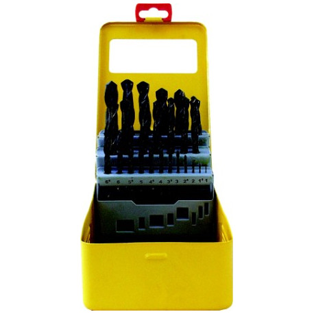 DRILL BIT SET 25PCE ROLL FORGED METAL CASE