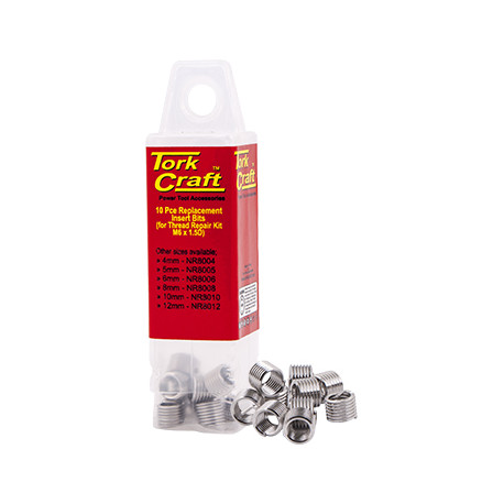 THREAD REPAIR KIT M6 X 1.5D REPLACEMENT INSERTS 10PCE