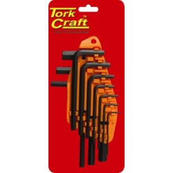 HEX ALLEN KEY SET 10PC 1.5-10MM CARDED CR-V