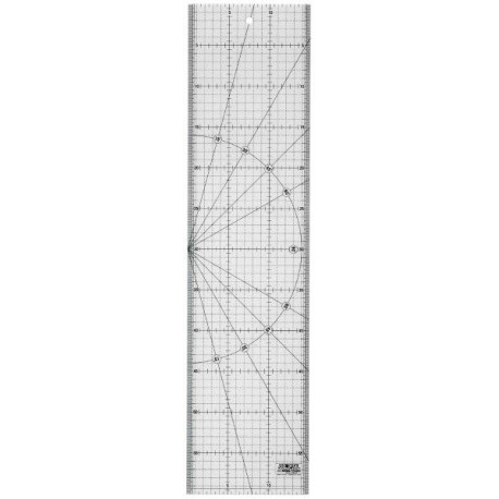 METRIC QUILT RULER 15CM X 60CM - METRIC GRID