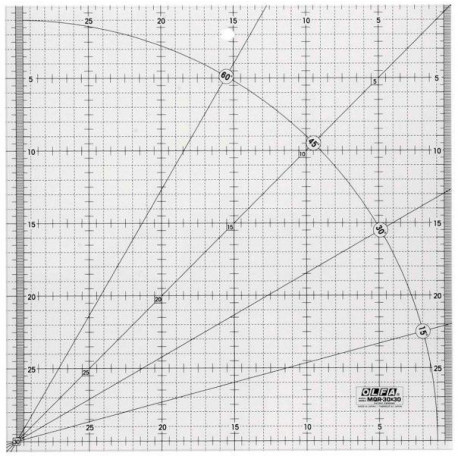 METRIC QUILT RULER 30CM X 30CM - METRIC GRID