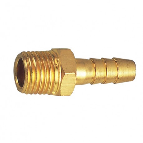 HOSE TAIL CONNECTOR BRASS 1/4M X 6MM