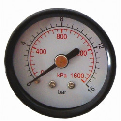 PRESS. GAUGE 40MM 1/8```` REAR FIT 0-16BAR 0-1600KPA