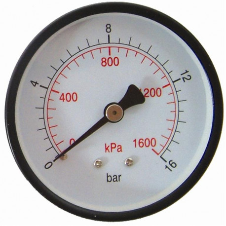 PRESS. GAUGE 63MM REAR FIT 1/4````0-16BAR 0-1600KPA