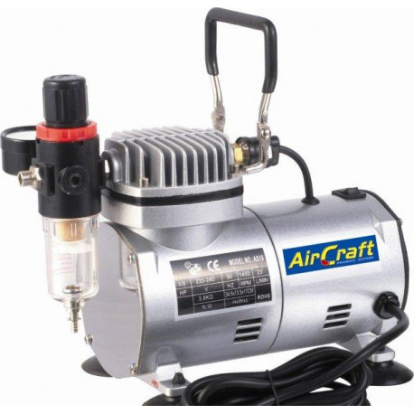 COMPRESSOR FOR AIRBRUSH 1 CYL. W/REG and FILTER (AS18-2)