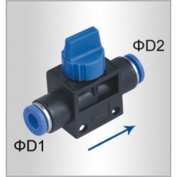 PU HOSE FITTING VALVE 6MM-6MM