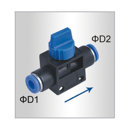 PU HOSE FITTING VALVE 6MM-6MM