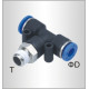 PU HOSE FITTING TEE 6MM-3/8 M