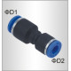 PU HOSE FITTING REDUCER 6MM-4MM