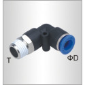 ELBOW 6MM-1/4 M PU HOSE FITTING