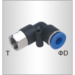 PU HOSE FITTING ELBOW 4MM-1/8 F