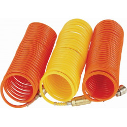 SPIRAL POLYP HOSE 4M X 10MM WITH QUICK COUPLERS