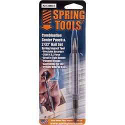 SPRING TOOL COMBINATION CENTER OUNCH and 2/32```` NAIL SET