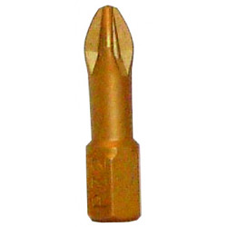 POZI 2 X 25MM INSERT BIT TORSION TITANIUM COATED PZ2