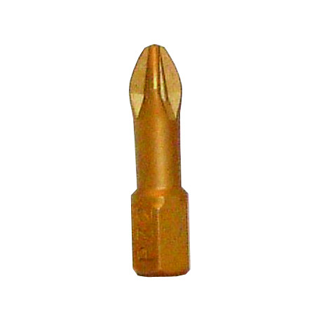 POZI 2 X 25MM INSERT BIT TORSION TITANIUM COATED PZ2