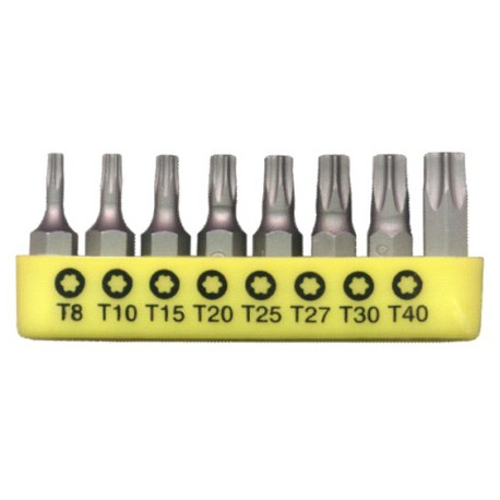 S/D TORX TAMP.RES. BIT SET 8PCE