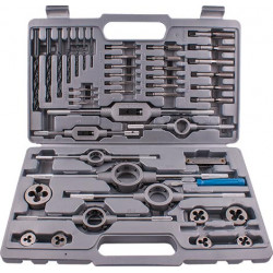 TAP AND DIE SET 44PCE 3-12MM HSS IN METAL CASE