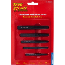 SQUARE SCREW EXTRACTOR SET 5PCE