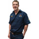 VERMONT MENS - NAVY BLUE COTTON SHIRT - SMALL