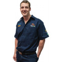 VERMONT MENS - NAVY BLUE COTTON SHIRT - 4X-LARGE