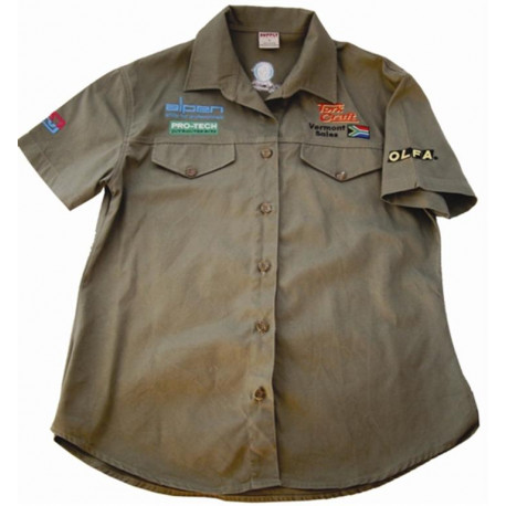 LADIES BLOUSE - OLIVE - XLARGE