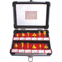 ROUTER BIT SET 12PC/ALU.CASE 1/4````