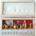 ROUTER BIT SET 6PCE WOODEN BOX