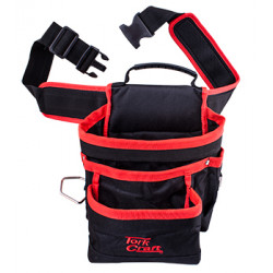 TOOL POUCH NYLON WITH BELT 5 POCKET + LOOPS