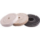 BUFFING WHEEL KIT 3PCS 100MM WHITE and DENIM STICHED and SISAL POLISHING