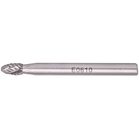 ROTARY BURR TUNGSTEN 6X10X6MM ROUNDED