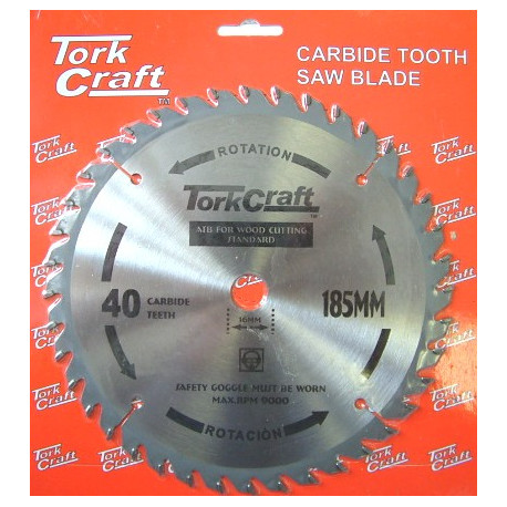 BLADE TCT 185 X 40T 16MM GENERAL PURPOSE COMBINATION