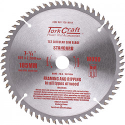 BLADE TCT 185 X 60T 20/16 GENERAL PURPOSE CROSS CUT