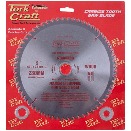 BLADE TCT 230 X 60T 30/1/20 GENERAL PURPOSE CROSS CUT