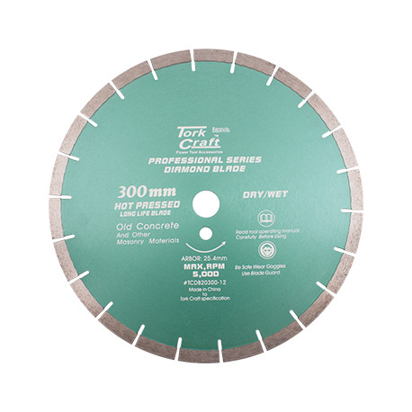 DIAMOND BLADE 300 X 25.4MM OLD CONCRETE HOT PRESSED SEGMENTED