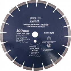 DIAMOND BLADE 300 X 25.4MM OLD CONCRETE LASER WELDED SEGMENTED