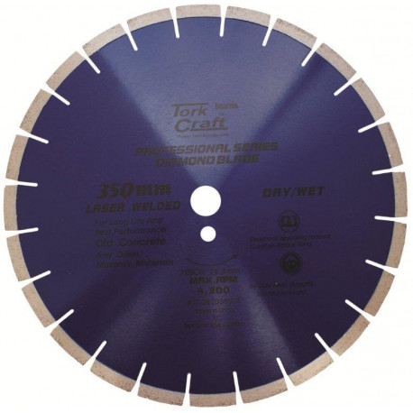 DIAMOND BLADE 350X25.4MM OLD CONCRETE LASER WELDED SEGMENTED