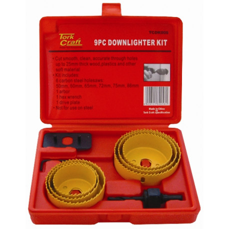 DOWNLIGHTER INSTALLERS KIT 9PCE IN CASE