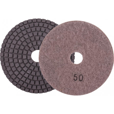 100MM DIAMOND WET POLISHING PAD 50 GRIT GREY