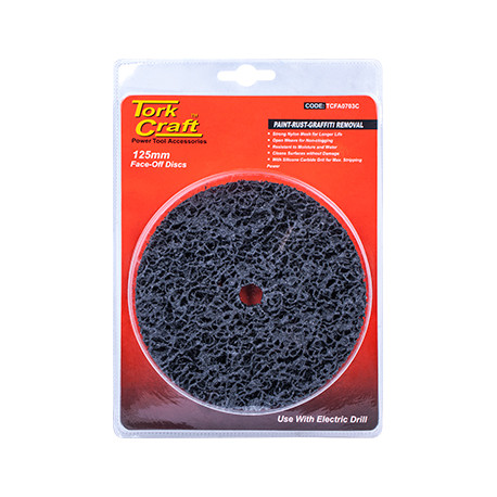 FACE OFF DISC 125MM CARDED FOR DRILL