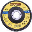 FLAP DISC ZIRCONIUM 115MM 40GRIT ANGLED