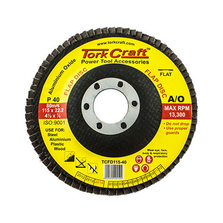 FLAP SANDING DISC 115MM 40GRIT