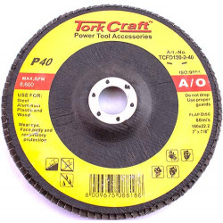 FLAP DISC 180MM 15 DEG.ANGLE 40GRIT