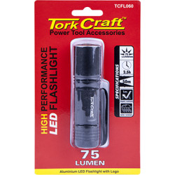 TORCH LED ALUM. 75LM BLK USE 3 X AAA BATTERIES TORK CRAFT