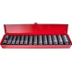 15PC 1/2```` DR IMP SOCKET SET(10 - 27 + 2 X ADAPTORS 3/8X1/2 and 1/2X3/8 )